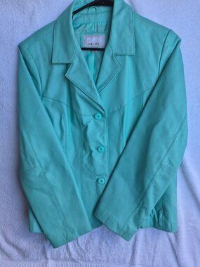 Wilsons Leather Maxima Mint Green Jacket 💚 Size XL